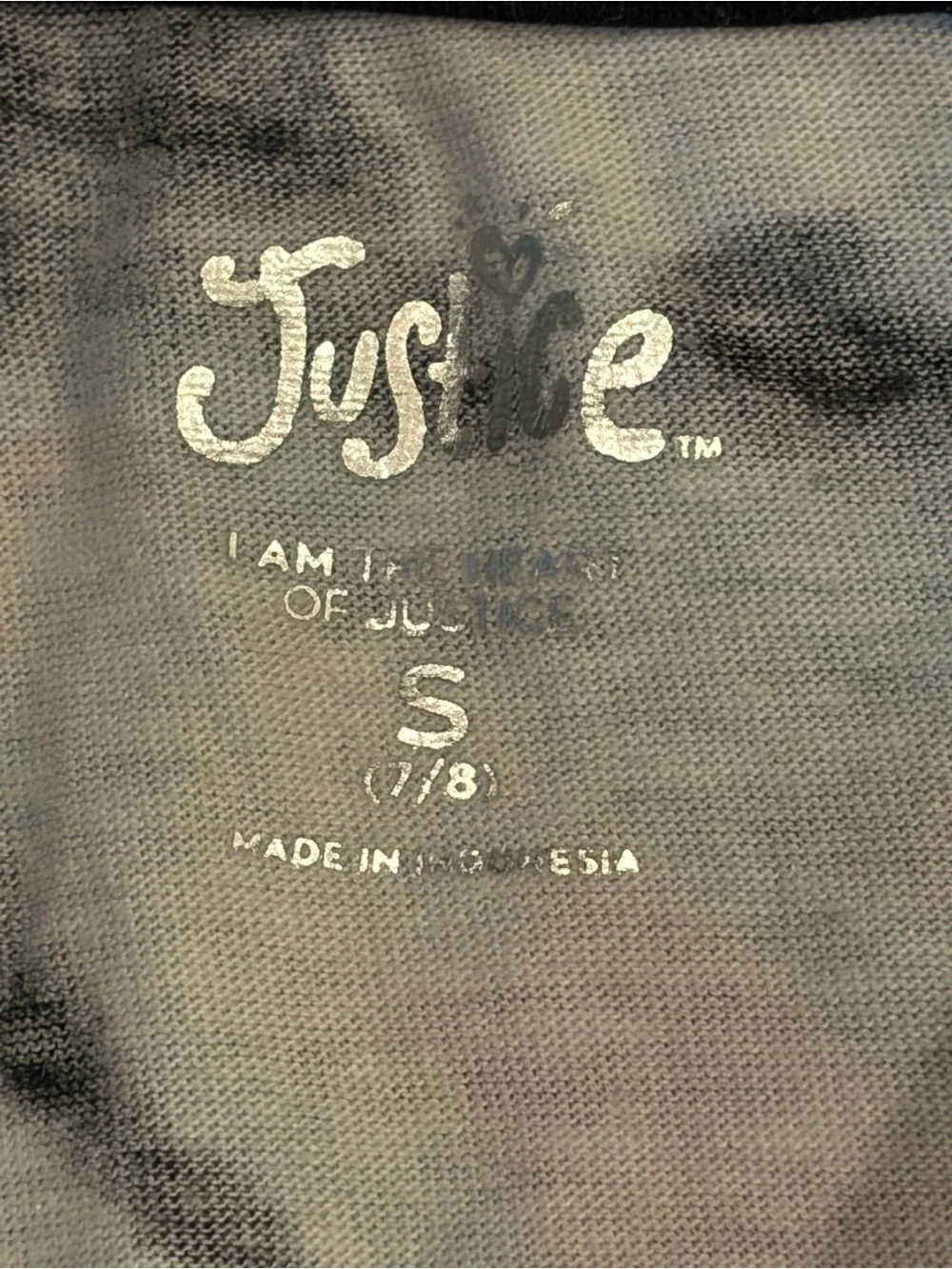 Justice Girls' Pastel Tie-Dye LOVE Tee with Black Trim